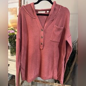 Uncharted threads textured knit hoodie